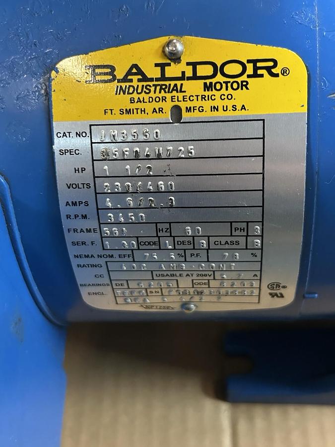 Used INGERSOLL-DRESSER,D520,PUMP CENTRIFUGAL PUMP 1.5HP 230/460V 3PH 1.5X1X4