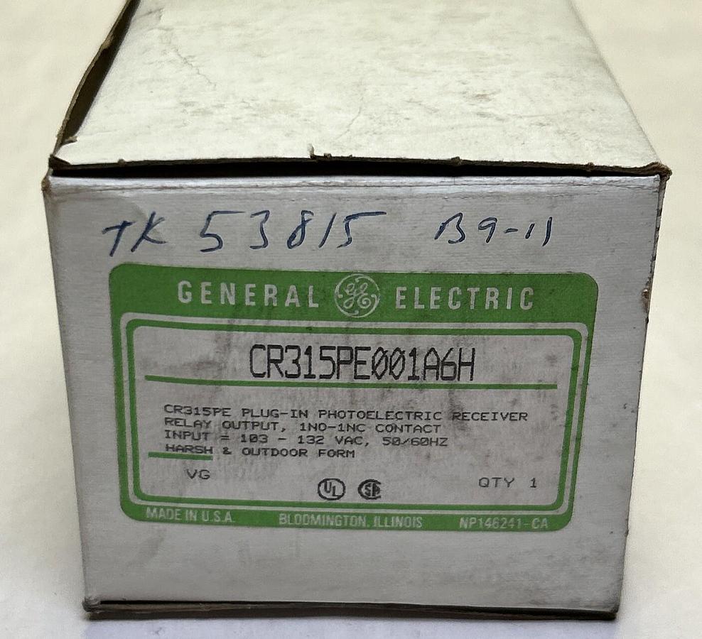 Used GENERAL ELECTRIC,CR315PE001A6H,PHOTOELECTRIC RECEIVER NEW