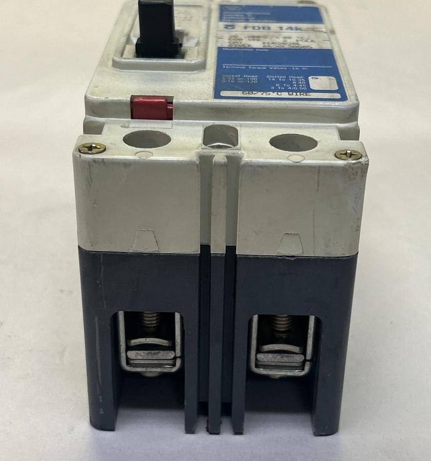 Used WESTINGHOUSE,FDB2020L,CIRCUIT BREAKER 20A 600V 2 POLE