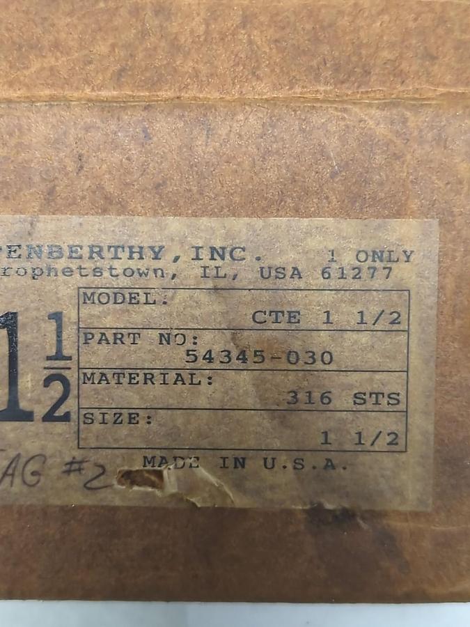 PENBERTHY,54345-00,MIXING EDUCTOR MODEL CTE 1-1/2 NOS