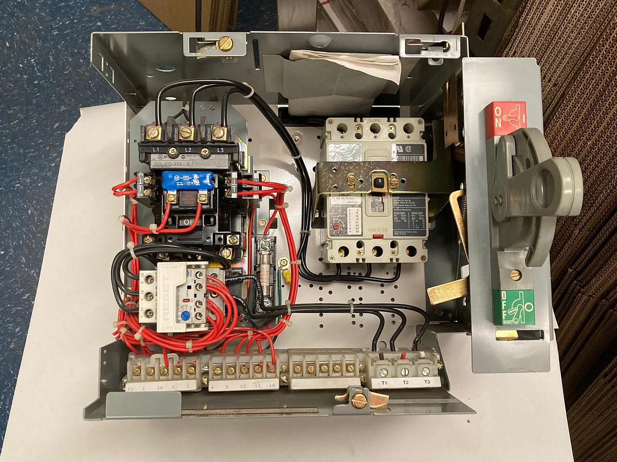 Used Allen-Bradley,2100 2113,Size 1 MCC 12 INCH Starter Feeder Bucket  3 Amp Breaker