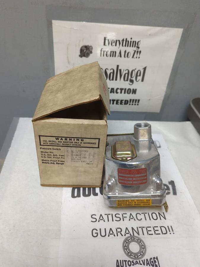 BARKSDALE,DIT-A80,PRESSURE SWITCH 160 PSI NOS