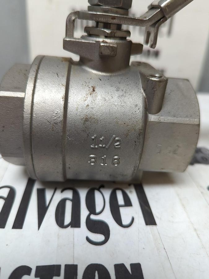 MERIT,V210FP-24,STAINLESS BALL VALVE 1000WOG 1-1/2 INCH NPT NOS