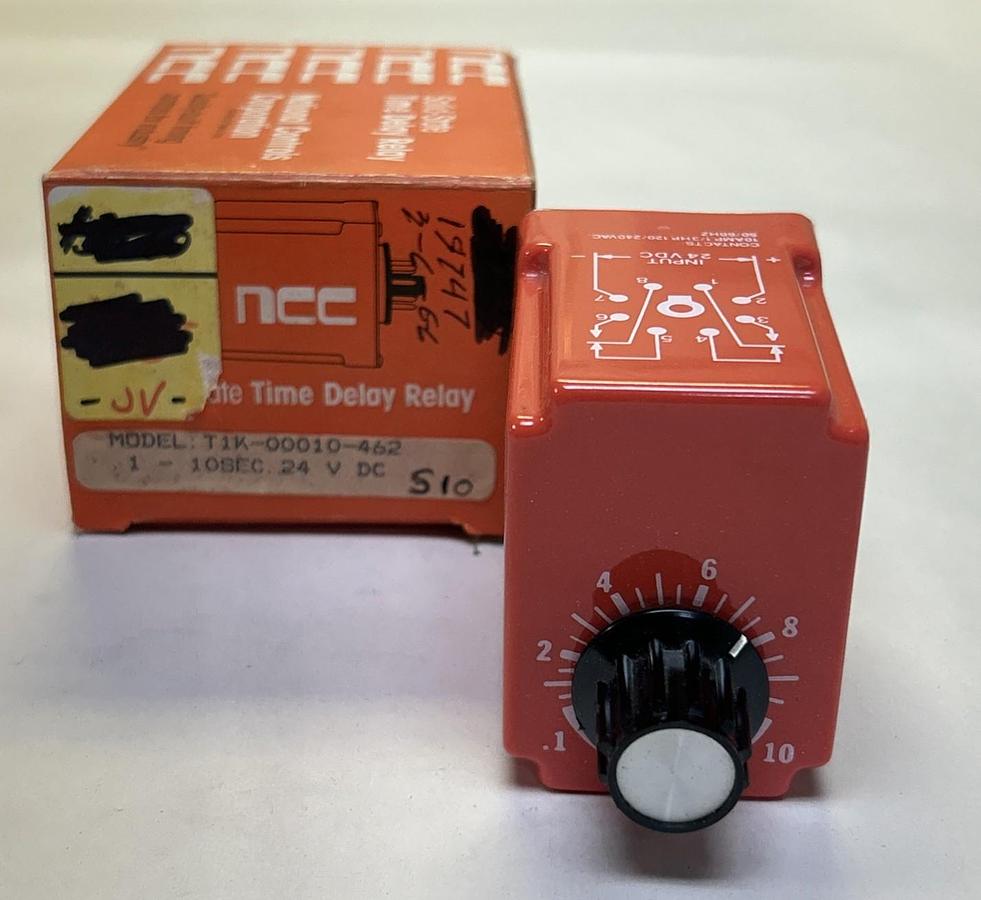 AMETEK NATIONAL CONTROLS,T1K-00010-462,TIME DELAY RELAY 1-10 SECONDS 24VDC NOS