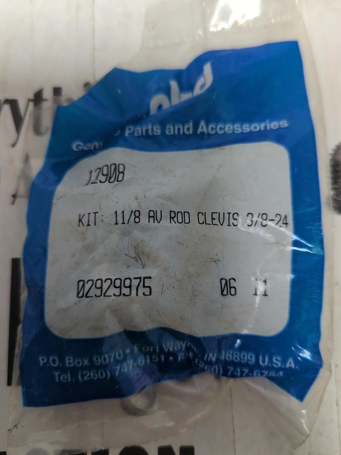 PHD,12908 11/8 AV,ROD CLEVIS 3/8-24 KIT NOS