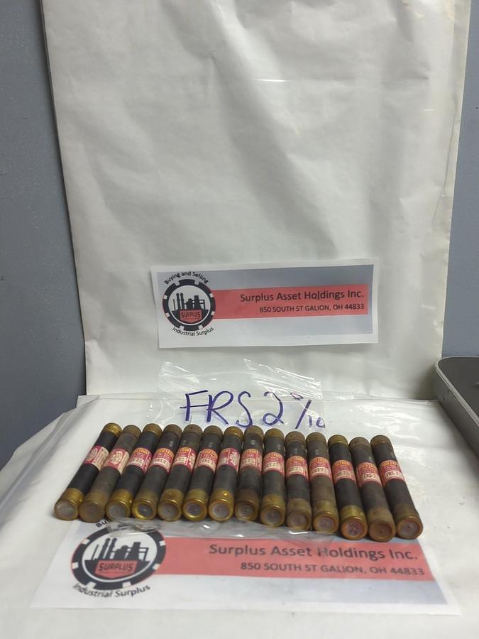 Used COOPER BUSSMANN,FRS-2-8/10,FUSETRON 2-8/10 AMP FUSE LOT OF 14 PRE-OWNED