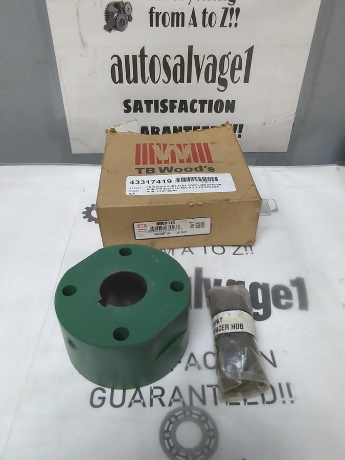 T.B. WOODS,8SCH118,8SC-HX1-1/8 INCH SLEEVE COUPLING/SPACER HUB NOS