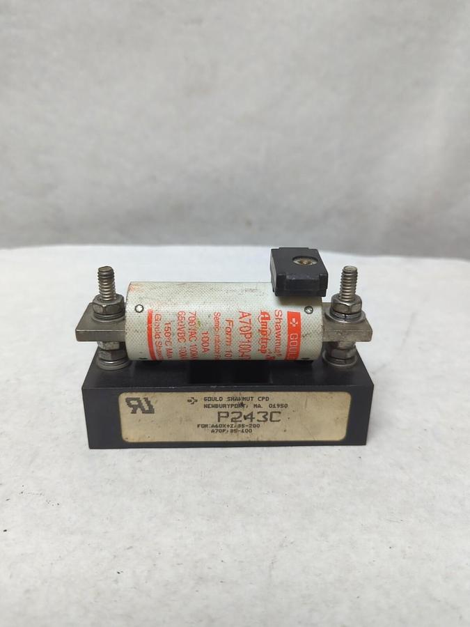 Used GOULD SHAWMUT,P243C,FUSE BLOCK HOLDER WITH 100 AMP FUSE PRE-OWNED