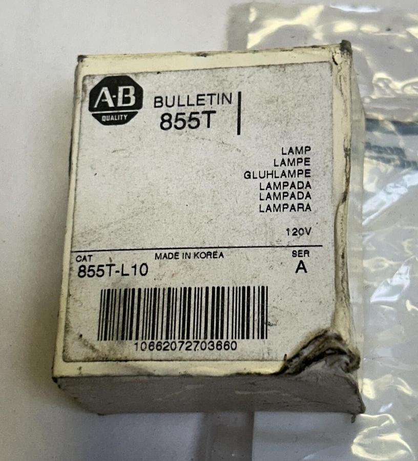 ALLEN BRADLEY,855T-L10,STACK LIGHT LAMP NOS