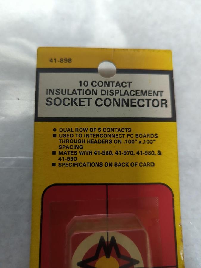 GC ELECTRONICS,41-898,TEN CONTACT INSULATION DISPLACEMENT SOCKET CONNECTOR NOS