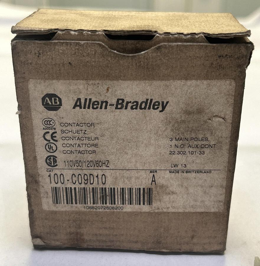 ALLEN BRADLEY,100-C09D10,CONTACTOR 110/120V NOS