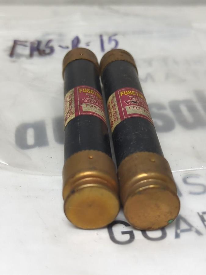COOPER BUSSMANN,FRS-R-15,FUSETRON 15 AMP FUSE LOT OF 2 NOS