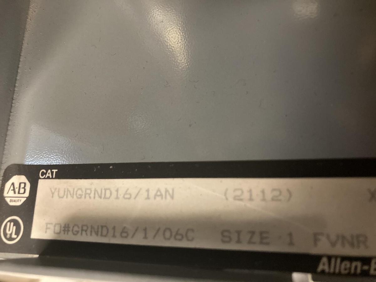 Used Allen-Bradley,2100 2112,Size 1 Fused MCC 12 Inch Starter Bucket