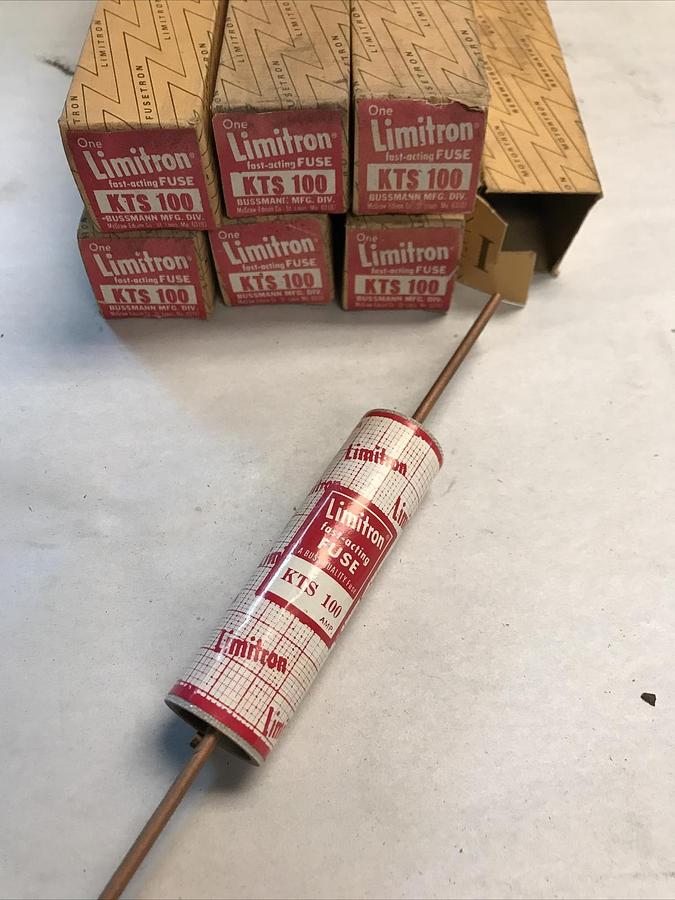 Used Bussmann,KTS-100,Limitron Fuse Lot of 7 NOS
