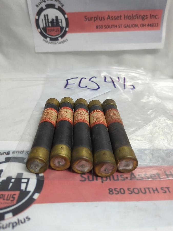 Used ECON,ECS 4-1/2,TIME-DELAY 4-1/2 AMP FUSE LOT OF 5 PRE-OWNED