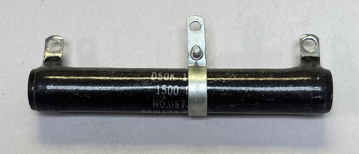 OHMITE,D50K1K5,RESISTOR 50W 1500 OHMS NOS