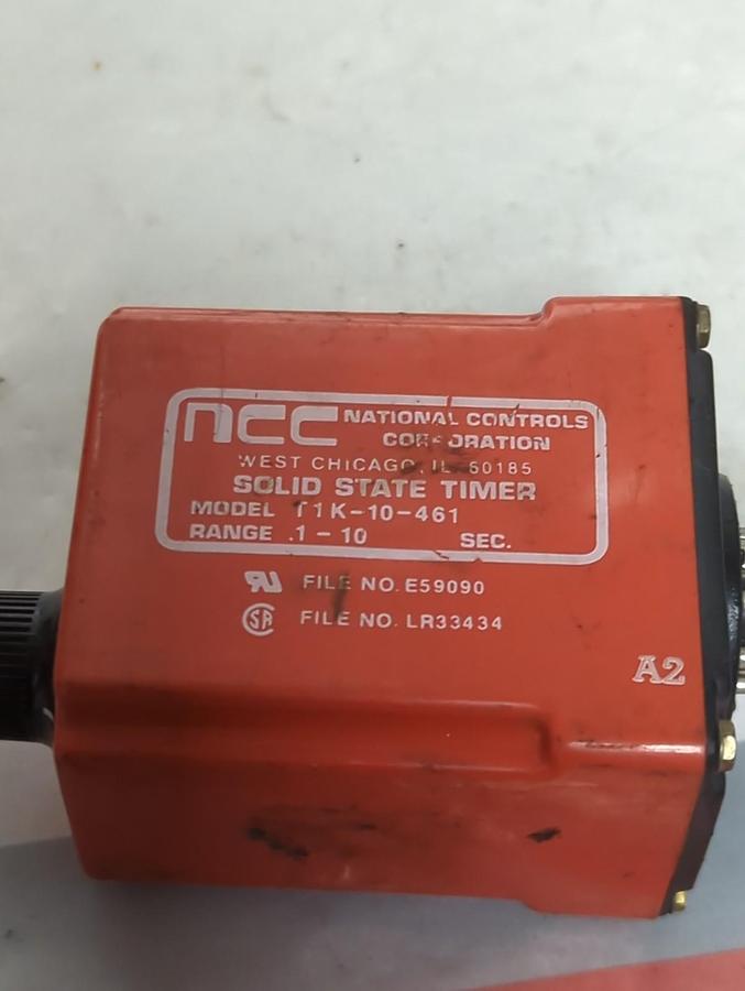 Used NATIONAL CONTROLS,T1K-10-461,SOLID STATE TIMER 1-10 SECONDS PRE-OWNED