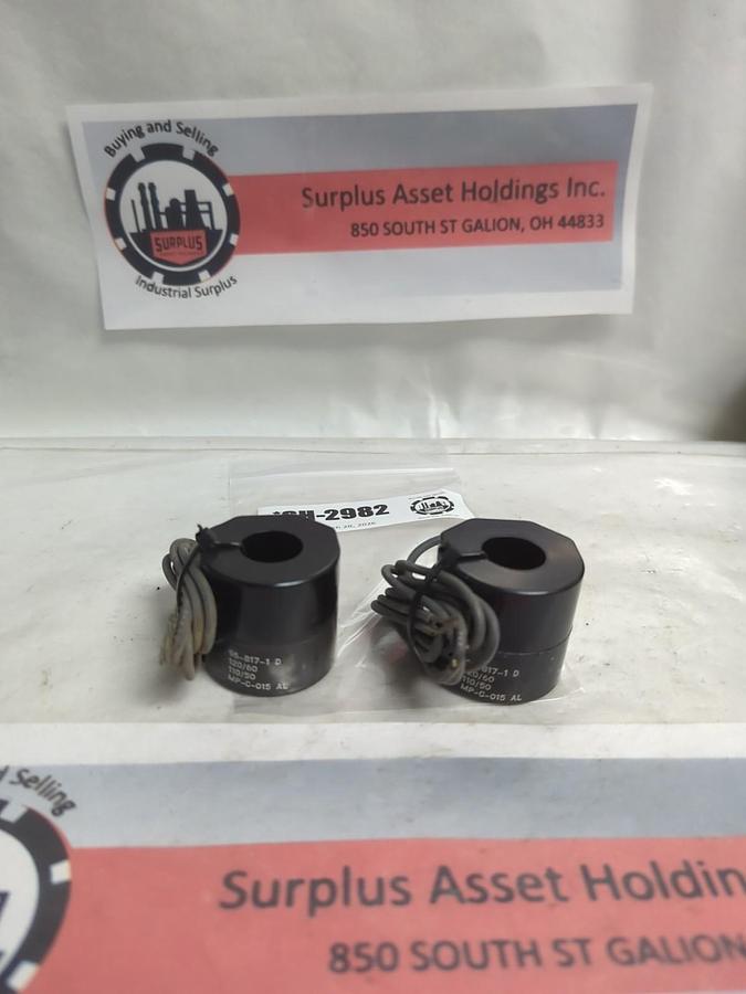 Used ASCO,96-817-1 D,COIL 120/60 110/50 LOT OF 2 PRE-OWNED