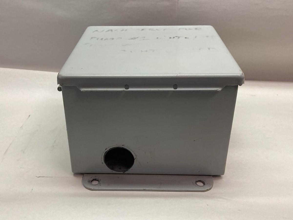 Used Hoffman,A606CH,Junction Box Enclosure Clams Hinge Gray Steel Type 12