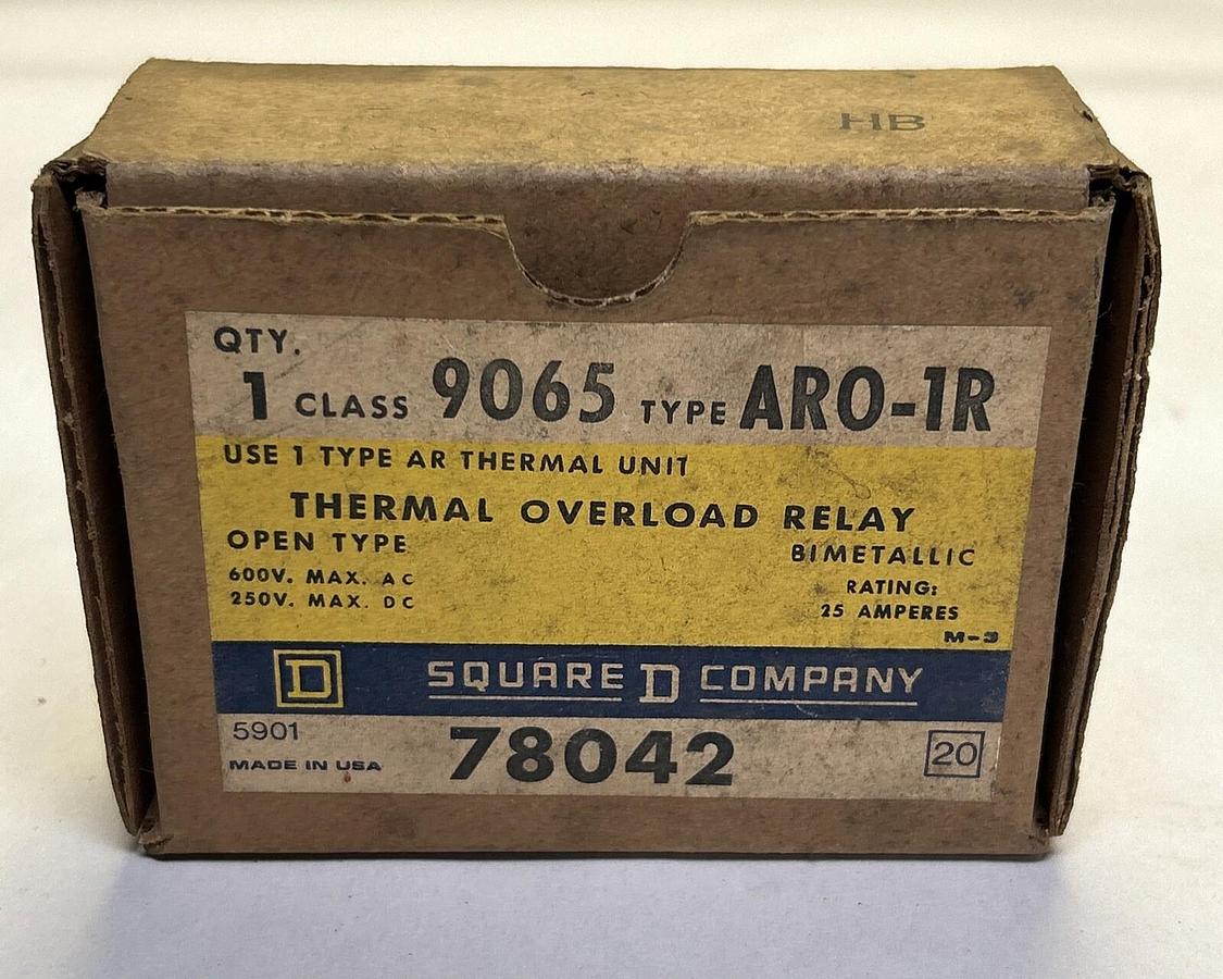 SQUARE D,9065ARO-1R,THERMAL OVERLOAD RELAY NOS