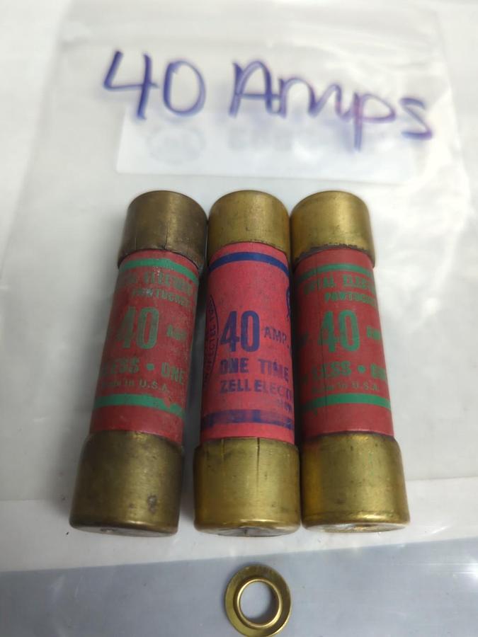 Used ROYAL/ZELL,OT15,ONE-TIME 15 AMP FUSE LOT OF 3 PRE-OWNED