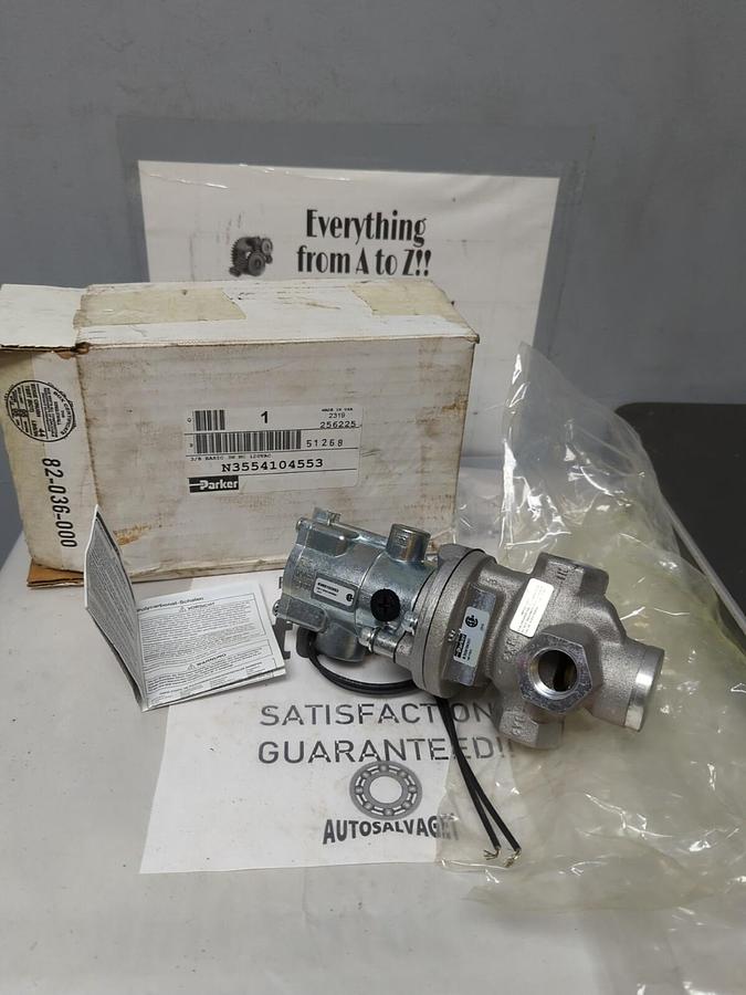 PARKER,N3554104553,PNEUMATIC SOLENOID VALVE 3/8 BASIC NC 120VAC NOS