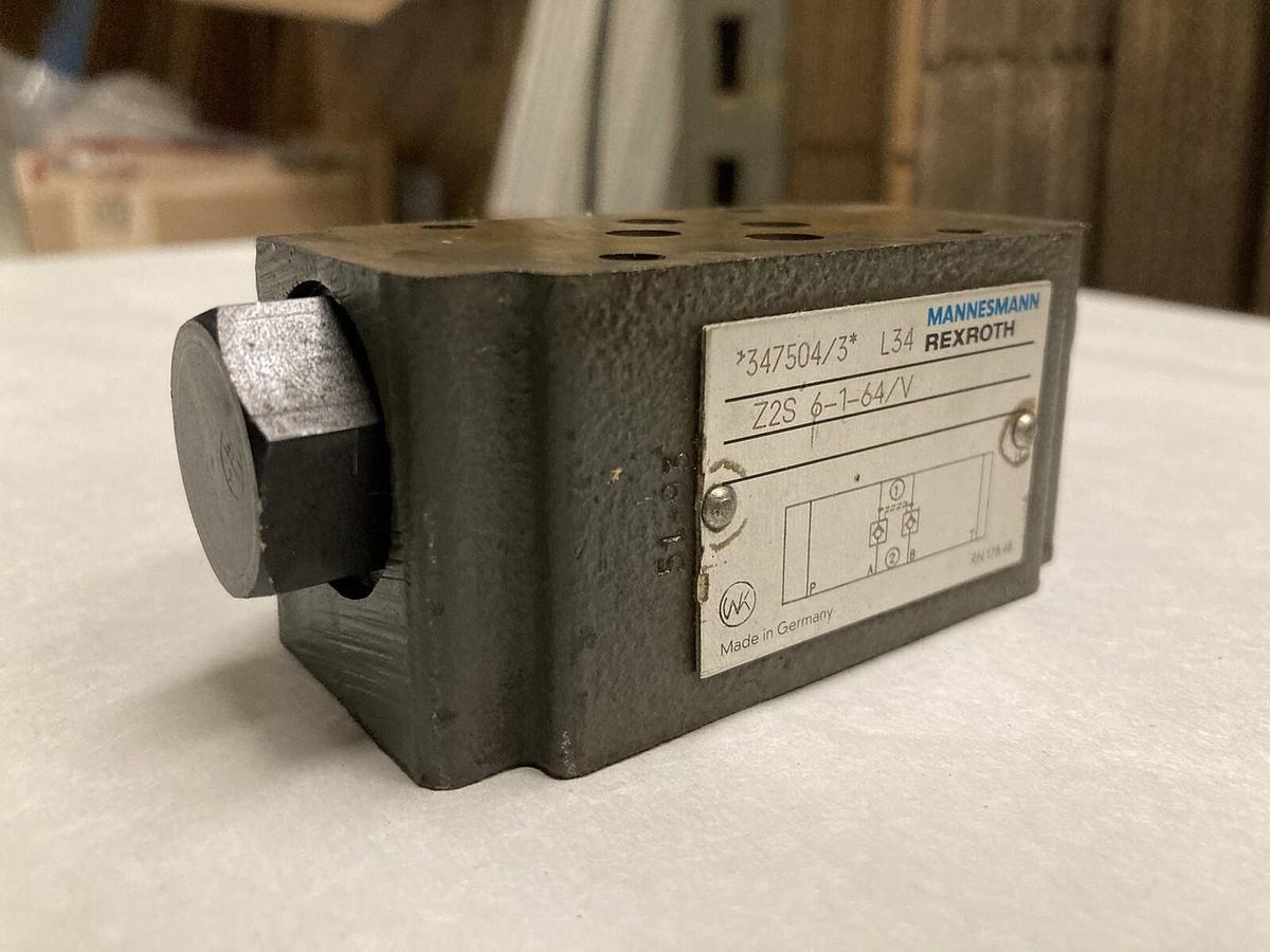 Used Rexroth,Z2S-6-1-64/V,Hydraulic Check Valve Manifold Block