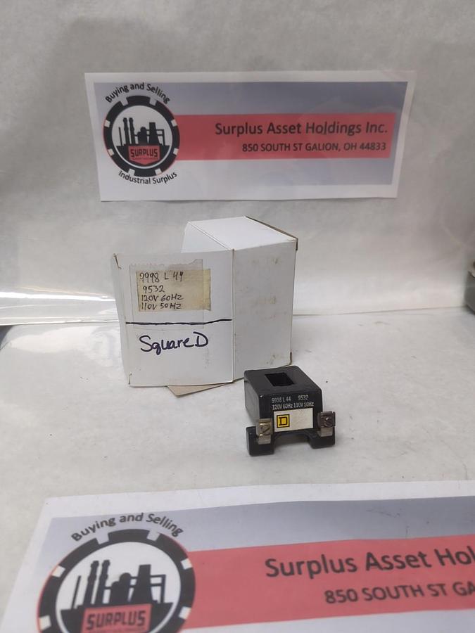Used SQUARE D,9998 L 44 9532,COIL 120V 60HZ 110V 50HZ PRE-OWNED