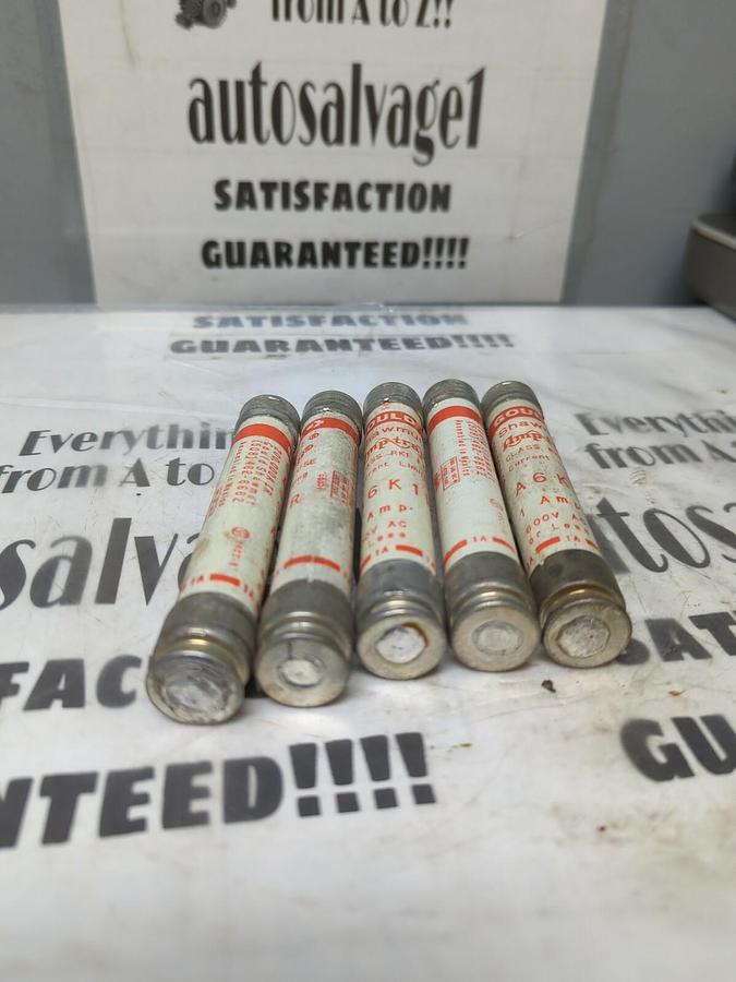 GOULD SHAWMUT,A6K1R,AMP-TRAP FUSE 1 AMP 600V LOT OF 5 NOS