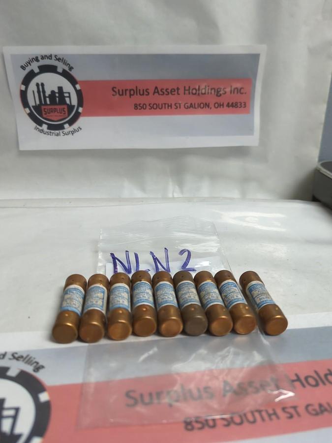 Used LITTELFUSE,NLN2,ONE-TIME 2 AMP FUSE LOT OF 9 PRE-OWNED