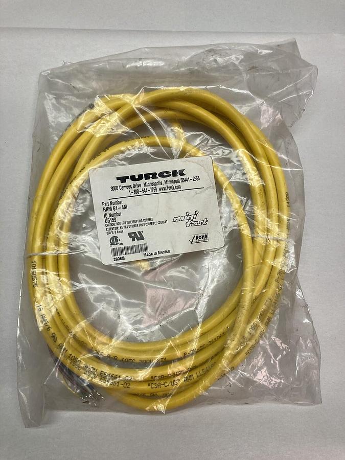 Used Turck,RKM 61-4M,Female End Cordset