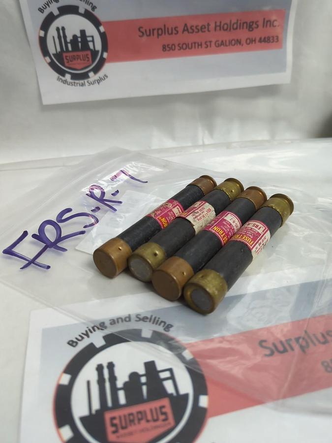 Used COOPER BUSSMANN,FRS-R-7,FUSETRON 7 AMP FUSE LOT OF 4 PRE-OWNED