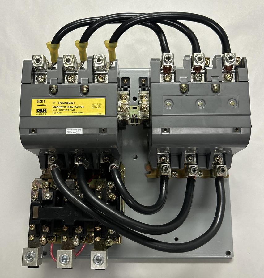 P&H,479U236D231,REVERSING MAGNETIC STARTER SIZE 3 100A 600V NOS