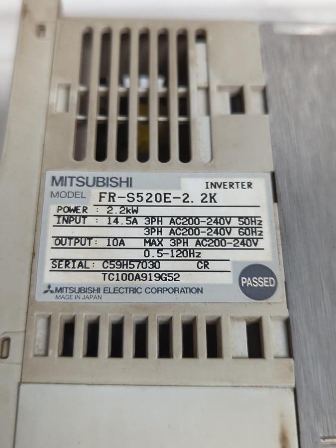 Used MITSUBISHI,FR-S520E-2.2K,FREQROL S-500 INVERTER PRE-OWNED