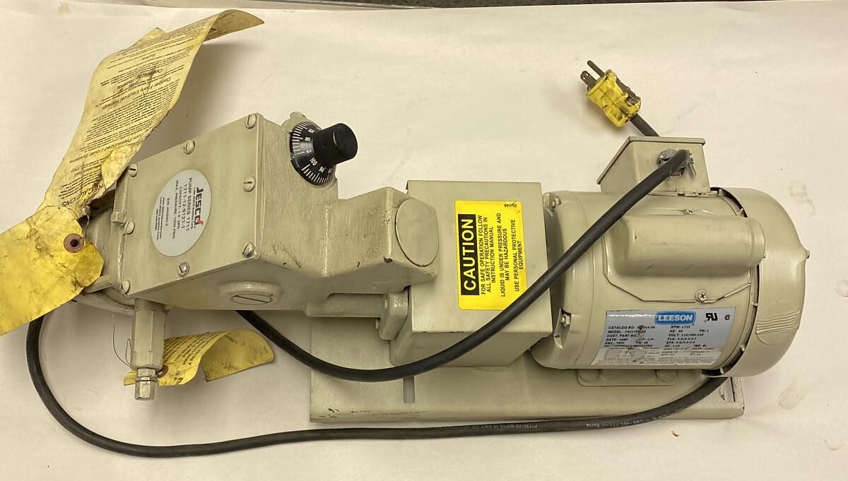 Jesco,1711-12-9121-1,Metering Pump 1.4GPH 1000PSIG 115/230V Leeson 1/4HP Motor