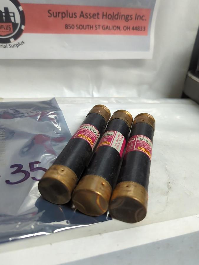 Used COOPER BUSSMANN,FRS-R-35,FUSETON FUSE 35 AMP LOT OF 3 PRE-OWNED