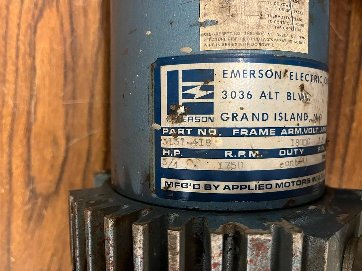 Used EMERSON,3131-418,3/4 DC MOTOR 1750RPM 180VDC