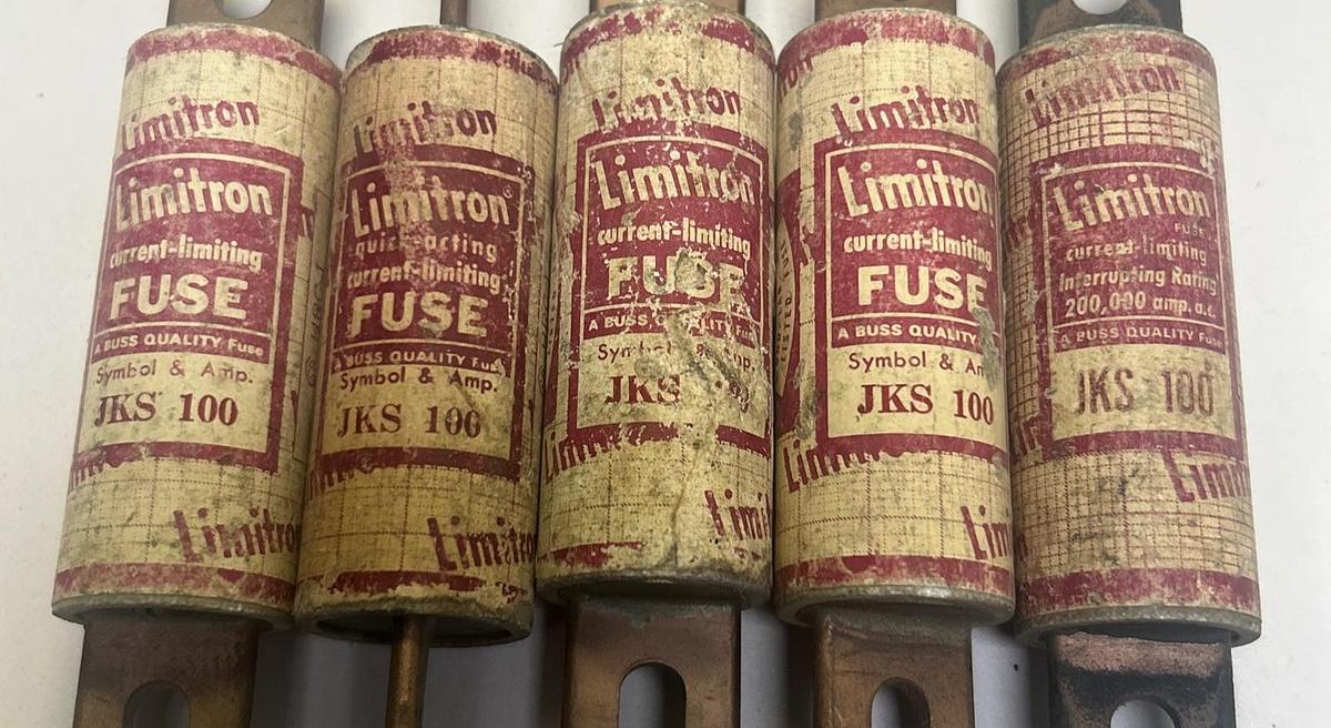 Used BUSSMANN,JKS100,LIMITRON FUSE 100A 600V LOT OF 5