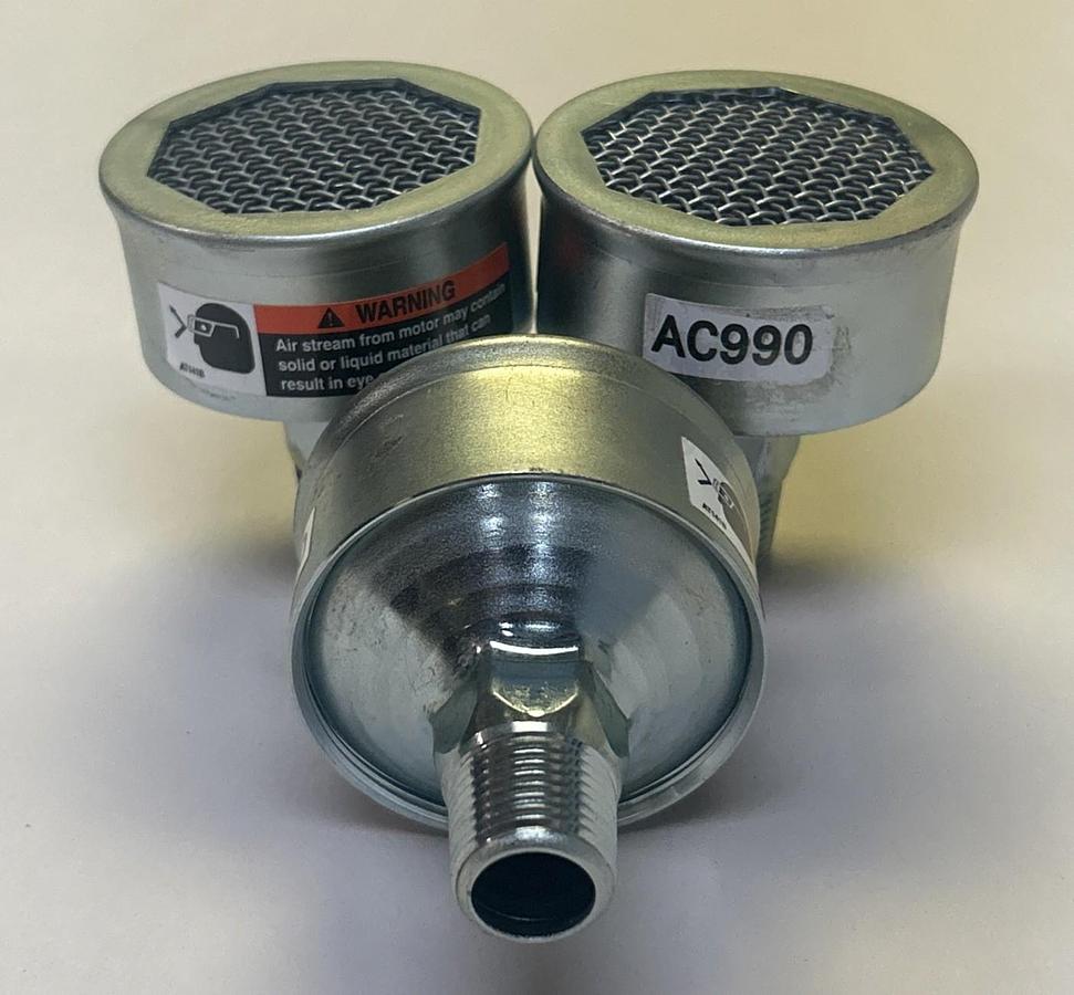UNBRANDED,AC990,PNEUMATIC AIR MOTOR MUFFLER LOT OF 3 NOS