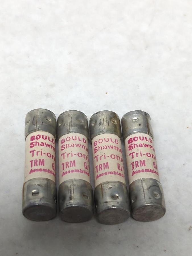 GOULD SHAWMUT,TRM 6/10,TRI-ONIC FUSE LOT OF 4 NOS