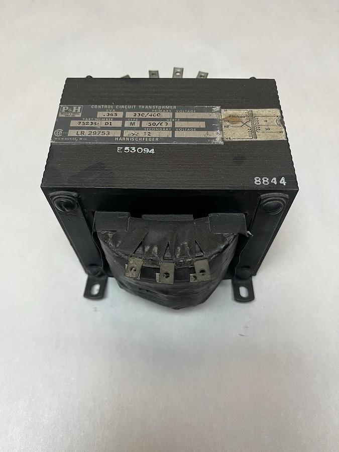 Used P&H,75Z354-D1,CONTROL TRANSFORMER 0.365KVA PRI 230/460V SEC 90/120V