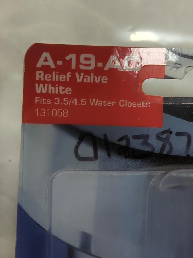 SLOAN,A-19-AC,RELIEF VALVE FOR 3.5/4.5 WATER CLOSETS LOT OF 2 NOS