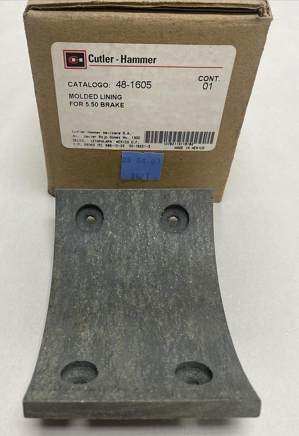 CUTLER HAMMER,48-1605,MOLDED LINING / BRAKE SHOES NOS