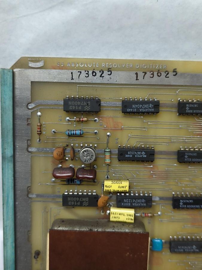 Used BENDIX,3729050,S5 ABSOLUTE RESOLVER DIGITIZER CIRCUIT BOARD PRE-OWNED