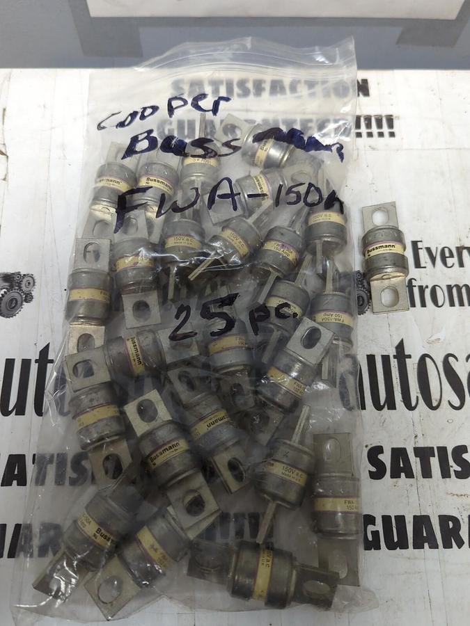 COOPER BUSSMANN,FWA-150A,HIGH VELOCITY FUSES LOT OF 25 NOS