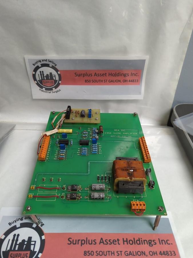 Used MEA INC.,427-21-031-46,EDGE GUIDE AMPLIFIER BOARD PRE-OWNED