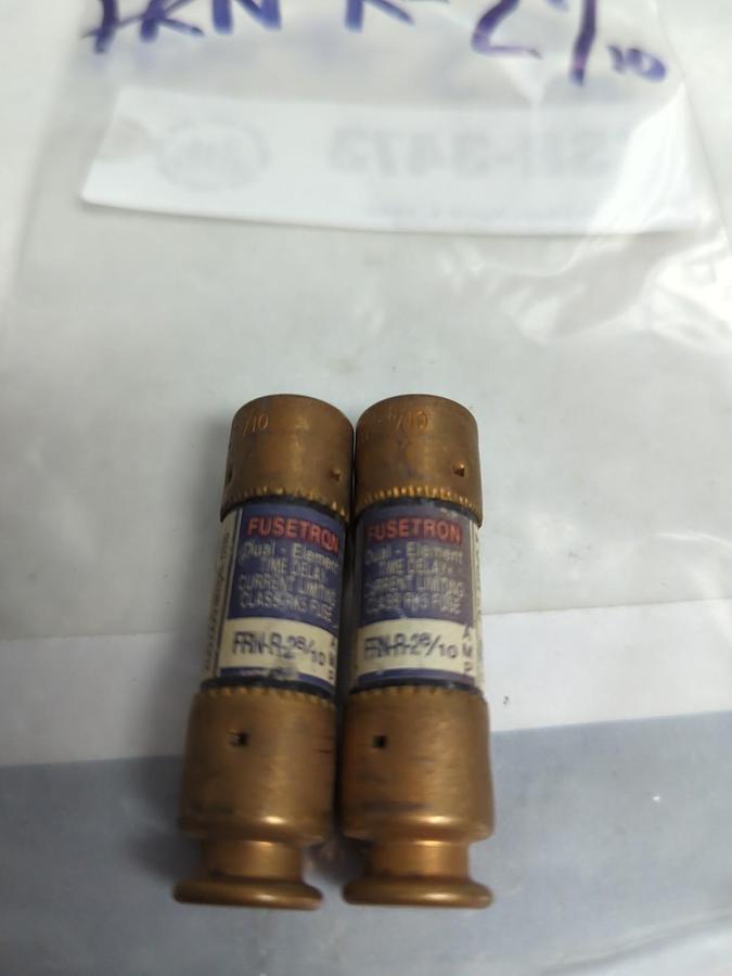 Used COOPER BUSSMANN,FRN-R-2-8/10,FUSETRON 2-8/10 AMP FUSE LOT OF 2 PRE-OWNED