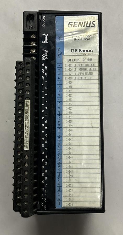 Used GE FANUC,IC660EBD025E,GENIUS BLOCK SINK I/O MODULE