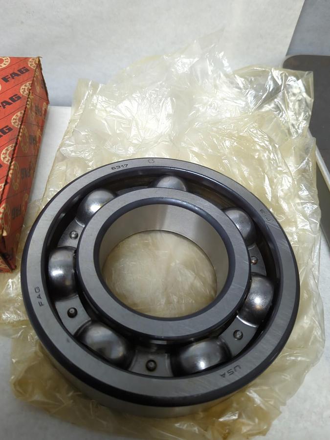 FAG,6317.C3,DEEP GROOVE BALL BEARING 80 X 170 X 39 MM NOS