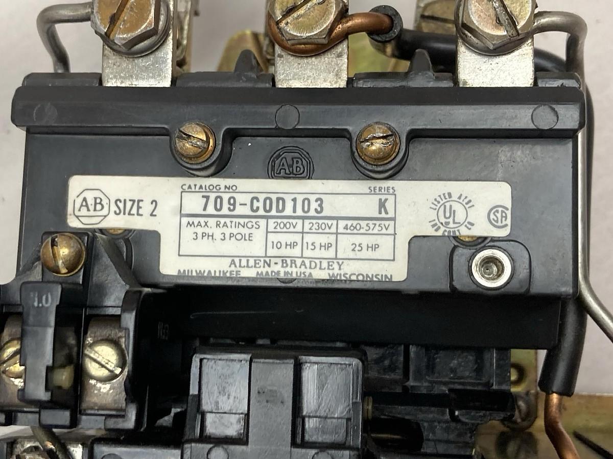 Allen-Bradley,709-C0D103,3-Phase Magnetic Motor Starter Size 2 120V Series K